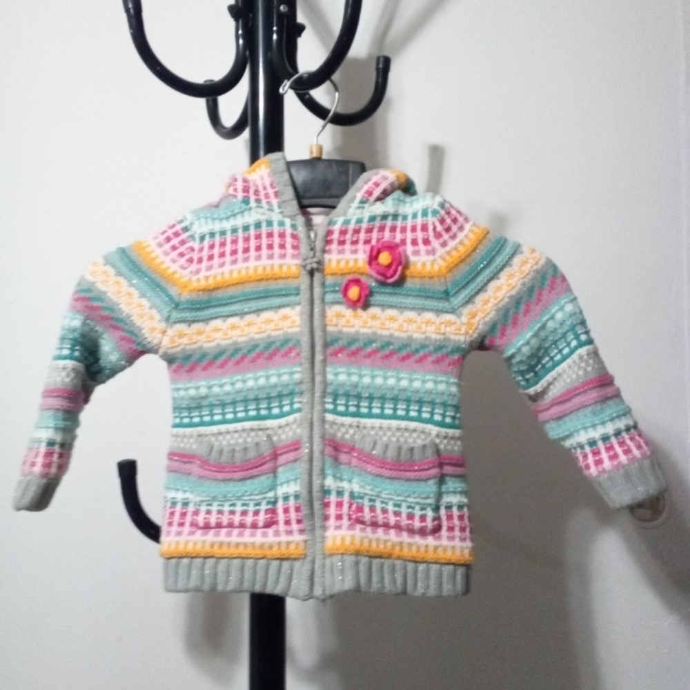 Colorful Striped Kids Hooded Jacket